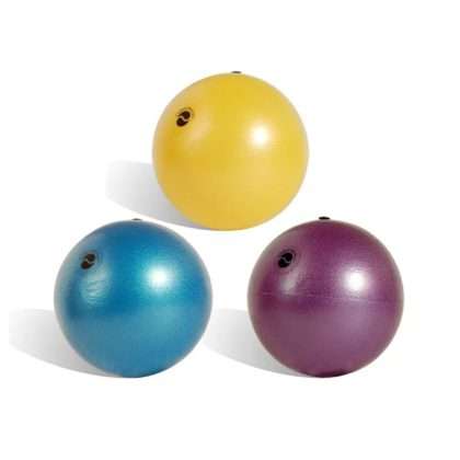 Three ChiBalls in yellow, blue and purple