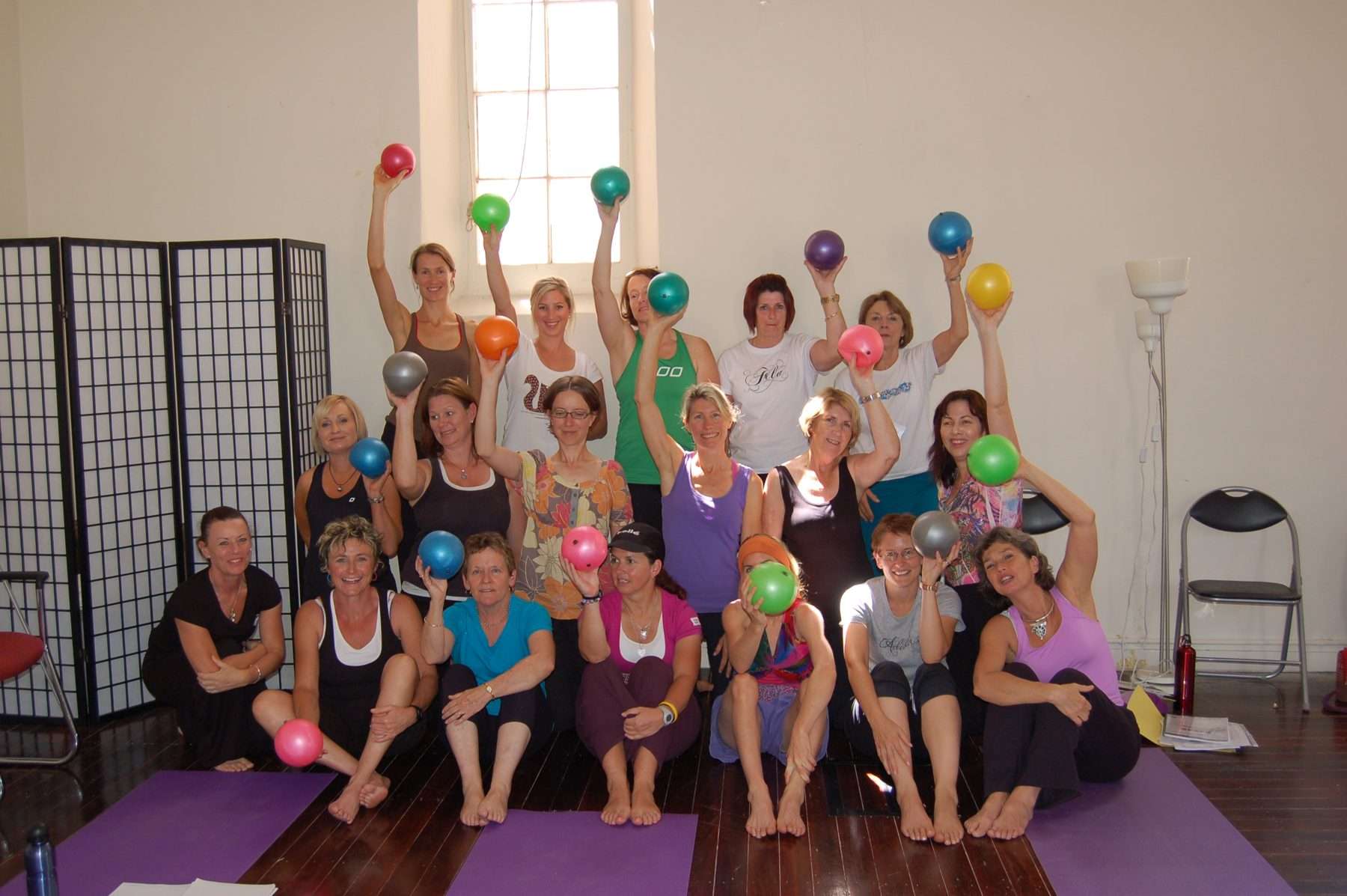 ChiBall teacher training graduates holding their ChiBalls, Adelaide
